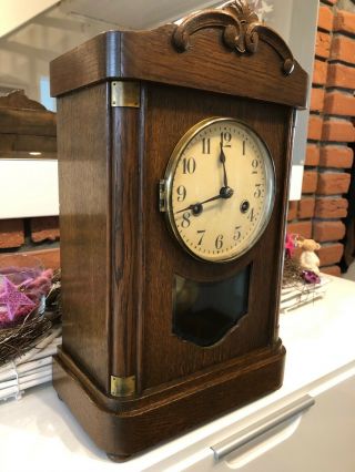 Fine Antique German Bracket Mantel Shelf Table Clock From Around 1940