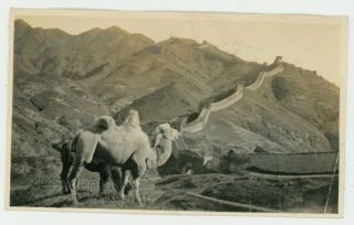 Pre Ww2 China Photograph 1910s Peking Great Wall Panoramic Photo Beijing