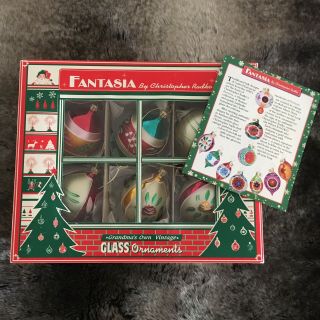 Fantasia By Christopher Radko Vintage Set 6 Christmas Ornaments Blossom Valley