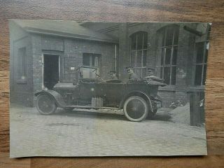 Ww1 Era Photo Of Army Vehicle (officers) M 14486 In Cologne (koln) Germany