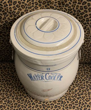 Vintage Red Wing 6 Gallon Stoneware Water Cooler 2