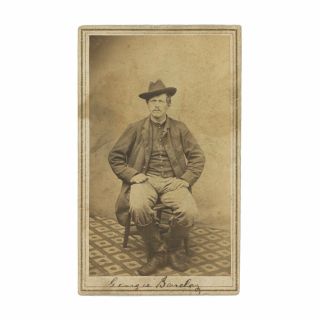 Civil War Cdv Of Union Soldier Identified As George Barclay