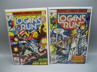 Marvel Comics Group Logan ' s Run Comic Books Issues 1 - 7 Missing 6,  Carded Backs 2