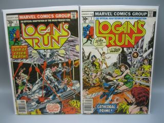 Marvel Comics Group Logan ' s Run Comic Books Issues 1 - 7 Missing 6,  Carded Backs 3