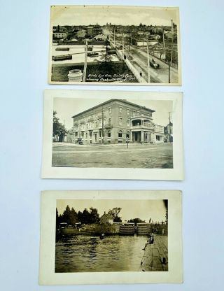 3 Vintage Rppc Postcards Post Cards Smith’s Falls Ontario Canada