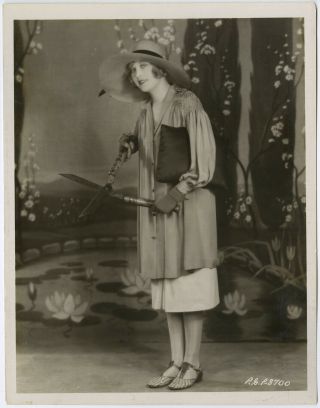 1920s Esther Ralston In Jazz Baby Gardening Attire Fashion Photograph