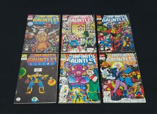 Infinity Gauntlet Marvel Comic Run 1 2 3 4 5 6 Thanos