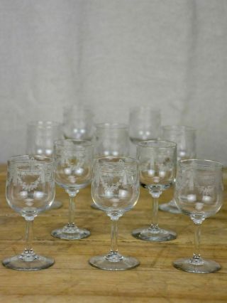 8 early 20th Century Louis XVI style wine glasses 4