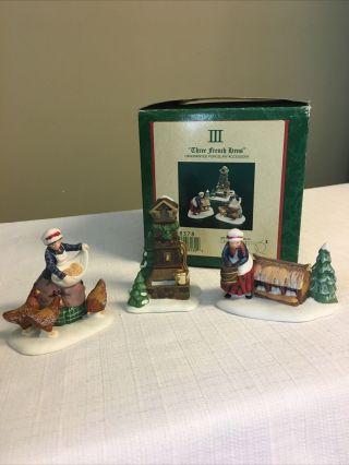 Department Dept 56 Twelve Days Of Christmas Dickens Village 3 Three French Hens