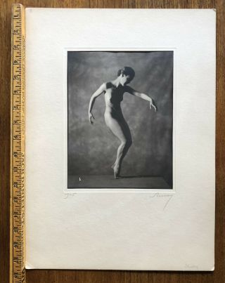 Nickolas Muray Photograph 1925 Nude Study Pencil Signed