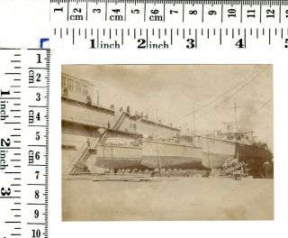 China Qingdao Tsingtau Harbour Russian Torpedo Boats - orig.  photo ≈ 1905 2
