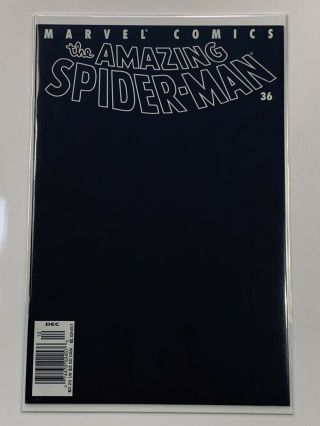 Spider - Man 36 Newsstand Upc Variant 9/11 Wtc Tribute Black Cover 8.  0 Vf