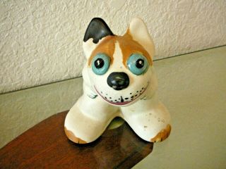 Vintage 4 1/2 " Weller Pottery Popeye Pop Eye Dog