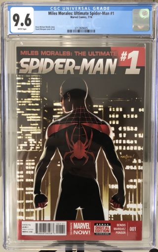 Miles Morales: Ultimate Spider - Man 1 David Marquez Cover Cgc 9.  6 -