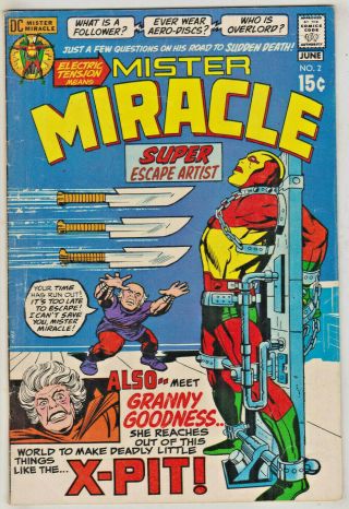 Mister Miracle 2 Fn/vf 1971 Jack Kirby Dc Bronze Age Comics