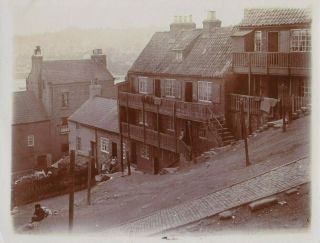 Old Vintage Photo Houses Harbour Street Balcony Buildings Th270