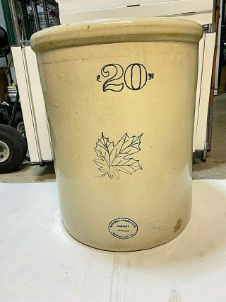 Large Antique Western Stoneware Co.  20 Gallon Crock Monmouth Ill.