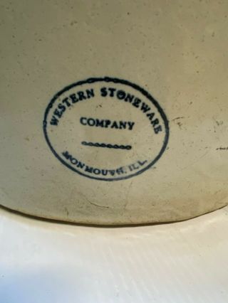 LARGE ANTIQUE WESTERN STONEWARE Co.  20 GALLON CROCK MONMOUTH ILL. 4