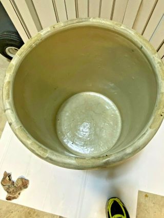 LARGE ANTIQUE WESTERN STONEWARE Co.  20 GALLON CROCK MONMOUTH ILL. 5