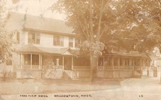 Belchertown Massachusetts Park View Hotel Real Photo Vintage Postcard Aa28099