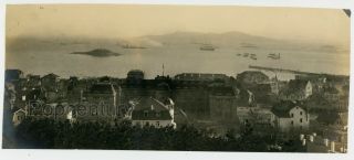 Vintage China Photograph 1924 Tsingtao Panoramic View Qingdao Large Sharp Photo