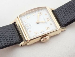Vintage Art Deco Mens Hamilton " Bailey " 19j 10k Gold Filled Wristwatch Watch