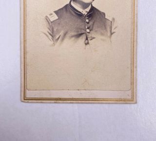 RARE Civil War Union Uniformed Captain Officer 58th Mass Vol SIGNED CDV Photo 3