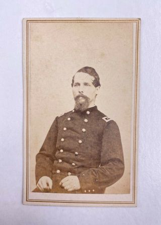 Rare Civil War Union Pow Bvt Brig General Daniel White 31st Maine Inf Signed Cdv