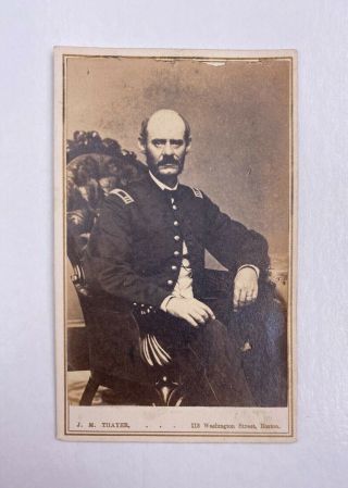 Rare Civil War Union Captain Nathan Leonard 58th Mass Vol Signed Cdv Photograph
