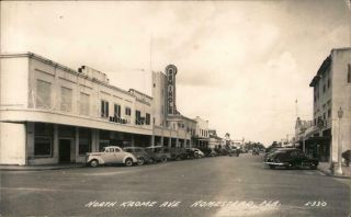 Rppc Homestead,  Fl North Krome Avenue Miami - Dade County Florida Postcard Vintage