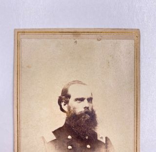 RARE Civil War Union Colonel Silas Richmond 3rd & 58th Mass Vol SIGNED CDV Photo 2