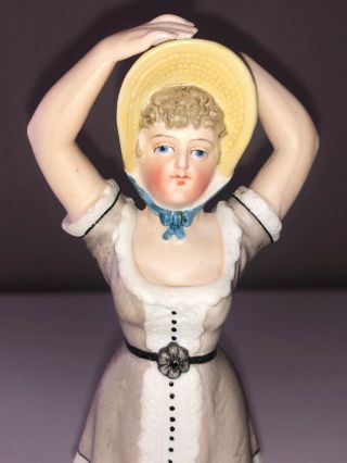Antique German Bisque Porcelain Victorian Bathing Beauty Lady Woman Figurine
