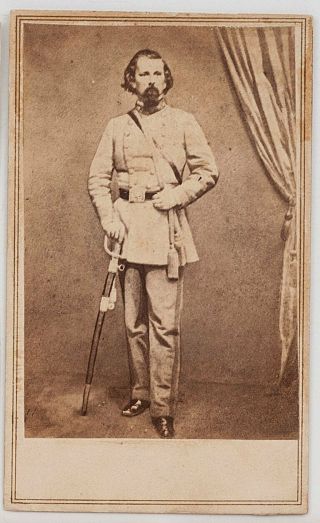 1860s Civil War Confederate General Lloyd Tilghman Cdv Photo Kia Champion Hill