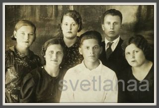 1939 STUDENTS Soviet youth Handsome young boy guys lovely school girls old photo 2