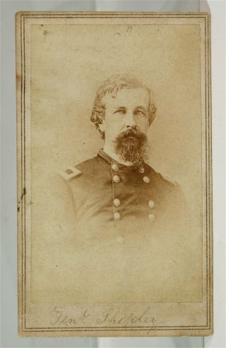 1860s Civil War General Charles Shepley Cdv Photo 12th Maine Vols Orleans La