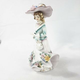 Lefton ' s Hand Painted Lady Figurine,  KW1703N - A,  6 1/2 