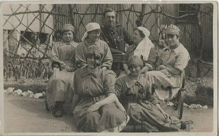 Ww1 Lady Woman War Workers Canteen Staff Relaxing At Military Camp Hq Mess Staff