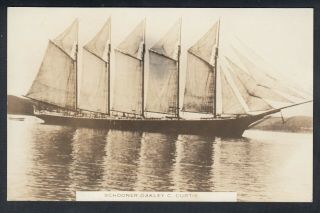 Vintage Canada,  Quebec,  Gaspe,  Schooner Oakley C.  Curtis,  Real Photo Postcard