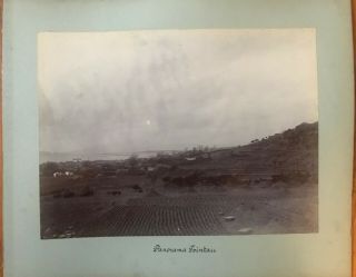 2 Large Antique Photos German Occupation Tsingtao Qingdao Panorama China