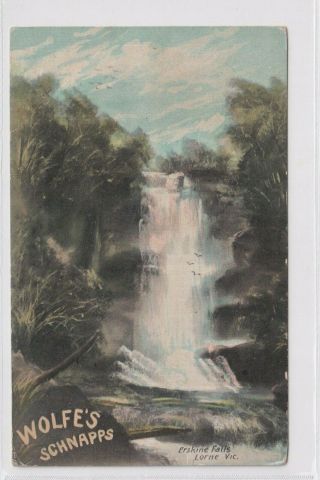 Vintage Postcard F.  W.  Niven Wolfes Scnhapps Erskine Falls Lorne Victoria 1900s