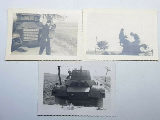 Ww2 Wwii 3 X Photographs Royal Dragoons A Company Tanks Photos