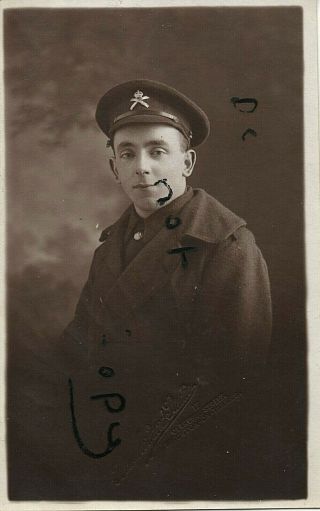 Ww1 Soldier Machine Gun Corps Mgc Wearing Greatcoat Kingston On Thames Photo