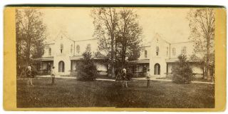 Stereoview Photograph Washington D.  C President Abraham Lincoln Home 12 1866