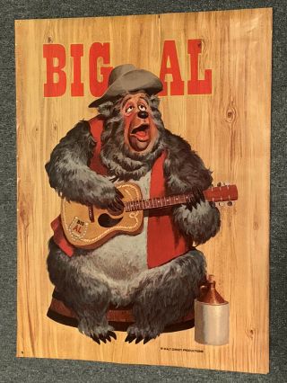 Vintage Big All Country Bear Jamboree Disney Poster Walt World Disneyland