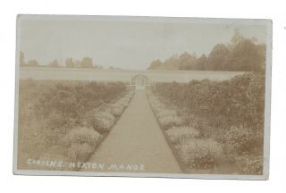 Vintage Rp Postcard Gardens - Hexton Manor,  Beds.  Rubber Cancel Pirton 1911