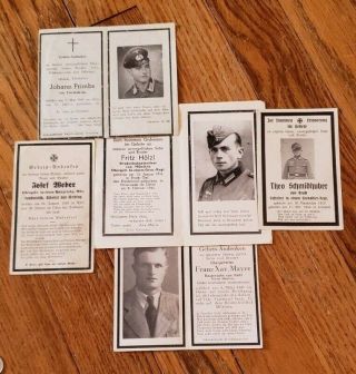 Ww2 German Death Cards - Memorials - Of Kia Killed In Action Soldiers