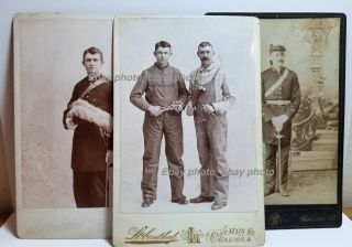Iron,  Factory Workers,  Tools,  Overalls,  Galion,  Ohio; Odd Fellows Cabinet Photo