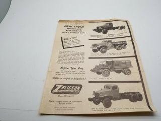 Ww2 Military Trucks Sales Brochure & Photo Zeligson Tulsa Ford Ihc,  Gmc,  Diamond T