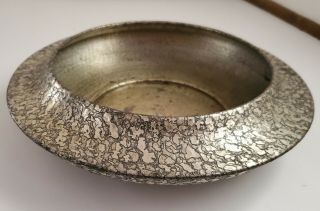 Silver Plated Roycroft Hammered Copper Fruit Bowl - 11 Inches Centerpiece