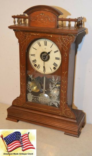 Restored Seth Thomas Buffalo - 1885 City Series Antique Clock In Walnut & Burl